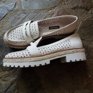 White Slip On Loafers